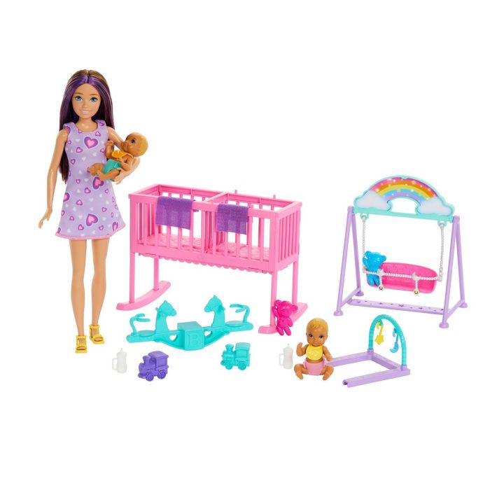 Barbie La Habitacion de las Gemelas Skipper box set bebes y accesorios HXM99 Bixoto