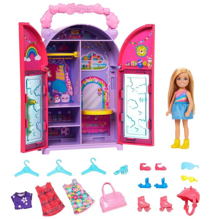 Muñeca Barbie Chelsea Armario Portátil Hxn03 Mattel 1
