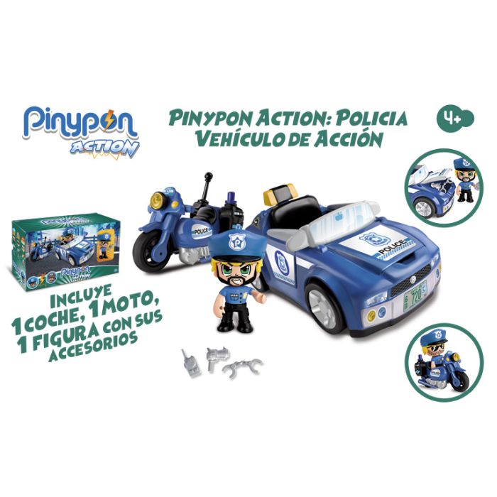Coche De Policía Vehículos De Acción 7/14495 Pinypon Action