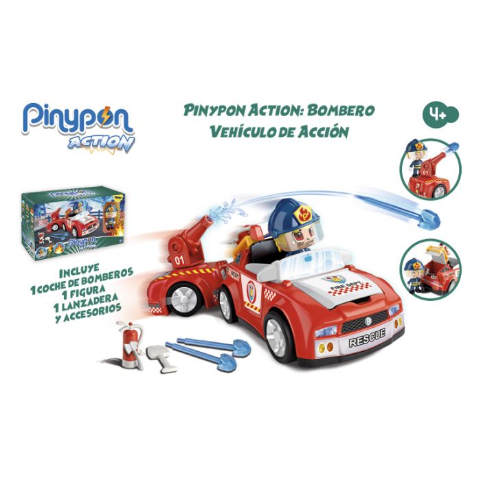Coche De Bomberos Vehículos De Acción Pinypon Action 7/14610