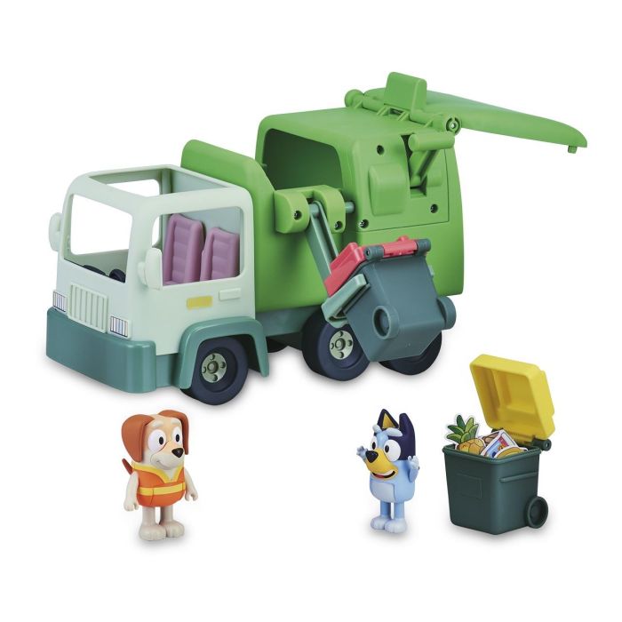 FAMOSA Camión de Basura Bluey con figuras | Vehículo de juguete para niños +3 años