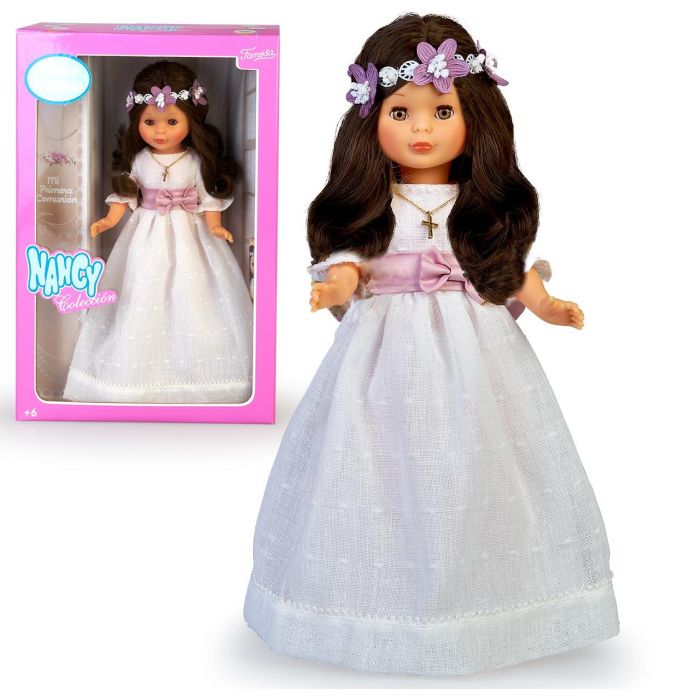 Muneca nancy comunion morena 48 cm con corona flores reedicion 2023 Bixoto