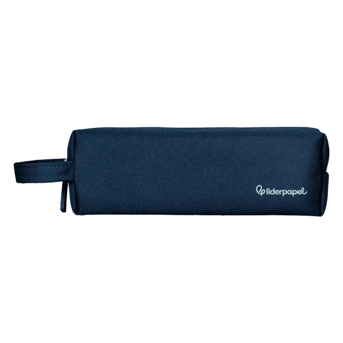 Liderpapel Estuche Portatodo Classic Rectangular con Asa, Azul Marino, 210x70mm