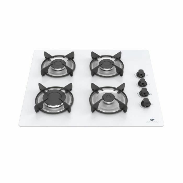 Continental Edison CECTG4VW1 Placa de Gas de Vidrio Blanco con 4 Quemadores 3