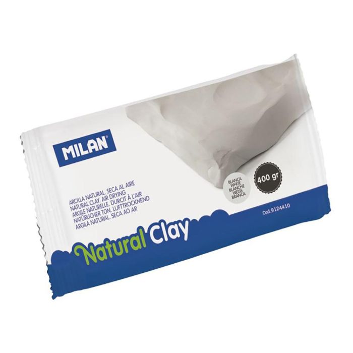Arcilla natural 400 g, secado al aire color blanco milan Arcilla natural 400 g, secado al aire color blanco milan