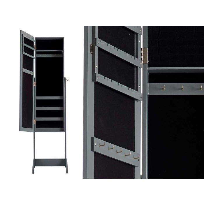 Giftdecor Espejo Joyero con Pie Gris 36x140x36.5cm 2