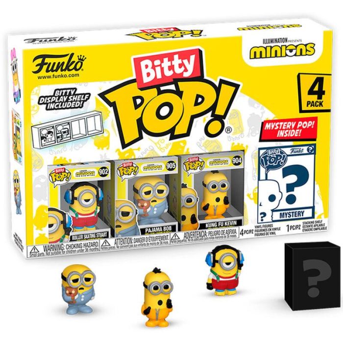 FUNKO Bitty POP! Minions Serie 3 Blíster 4 figuras (2,2cm) con 1 figura misteriosa rara