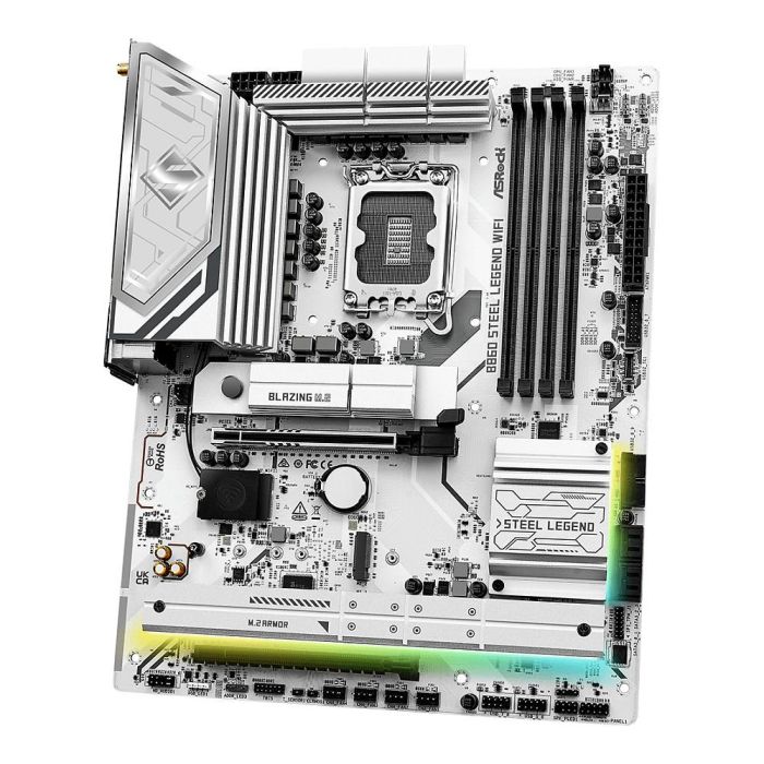 ASRock B860 Steel Legend WiFi Placa Base ATX para Intel LGA 1851, DDR5, HDMI/DP, Wi-Fi 6E, Bluetooth 5.3 4