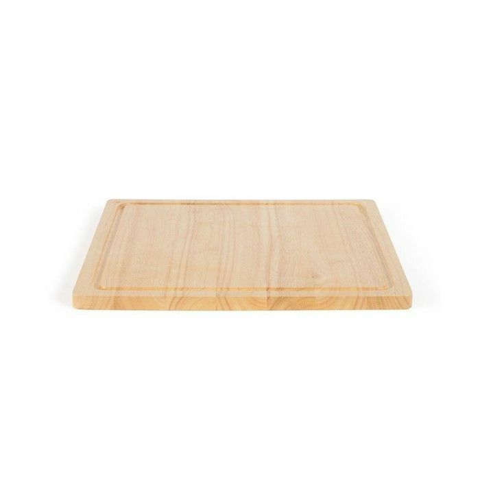 Livoo MES141 Tabla de Cortar Madera de Caucho Tamaño XXL 46x46cm con Ranura Integrada 2