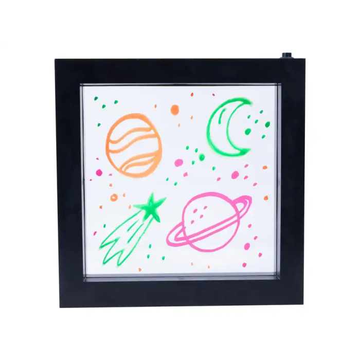 Wondee Marco de mensajes con efecto luz neón iluminado 235x42x245 mm 3