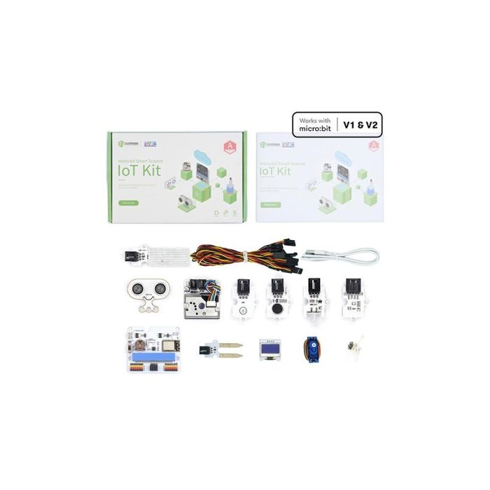 Microbit Kit Sensores Inteligentes IoT:bit para micro:bit v2 - Incluye Sensor Ultrasónico, Luz, Nivel de Agua y Más para Proyectos de Ciencia 0 Microbit Kit Sensores Inteligentes IoT:bit para micro:bit v2 - Incluye Sensor Ultrasónico, Luz, Nivel de Agua y Más para Proyectos de Ciencia 0