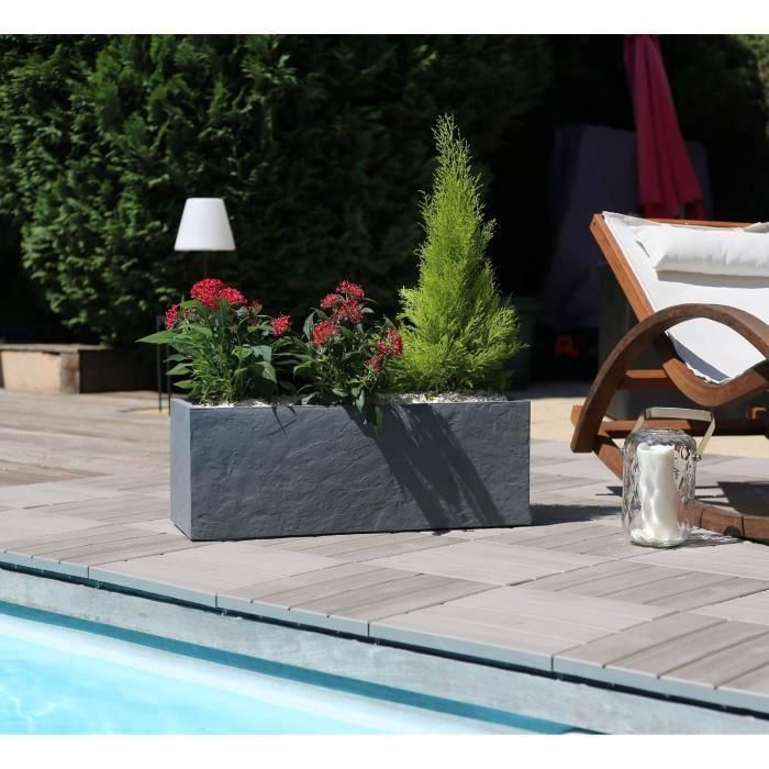 EDA JARDINERE VOLCANIA'UP 57 L - IMITITACIÓN DE LA DIELA DE PIEDRA - 79.5 x 29.5 x 29.5 cm - Antracita Gray 1 EDA JARDINERE VOLCANIA'UP 57 L - IMITITACIÓN DE LA DIELA DE PIEDRA - 79.5 x 29.5 x 29.5 cm - Antracita Gray 1