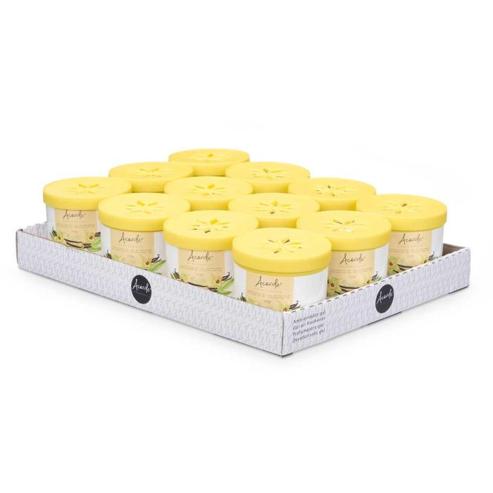Ambientador de Gel Vainilla 190g Acorde - 8x8x8 cm (24 Unidades) 2 Ambientador de Gel Vainilla 190g Acorde - 8x8x8 cm (24 Unidades) 2