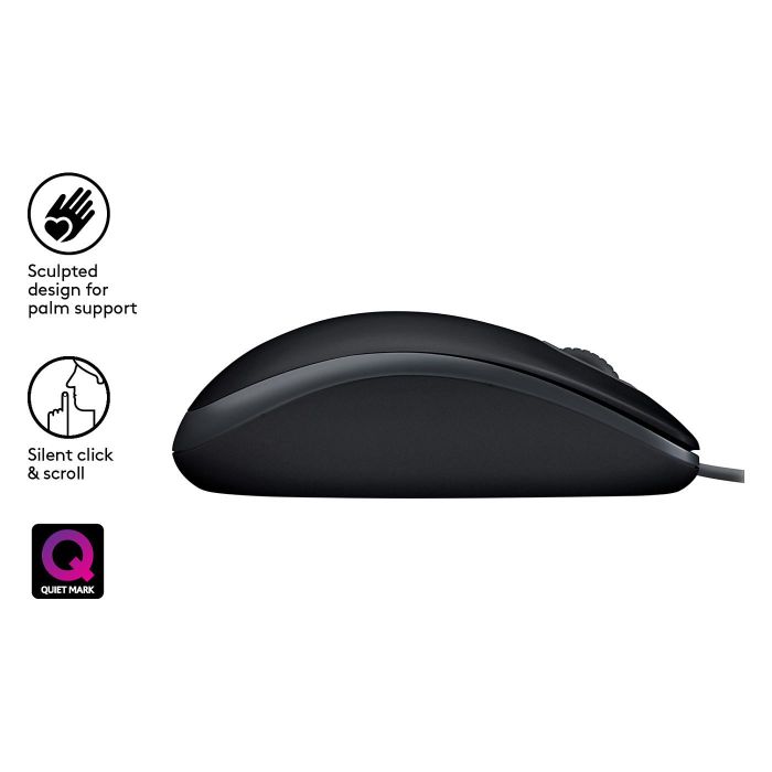Logitech B110 Silent Ratón USB Type-A Negro 4