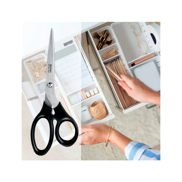 Leitz Tijera de Oficina de Acero Inoxidable 200 mm Color Negro 2