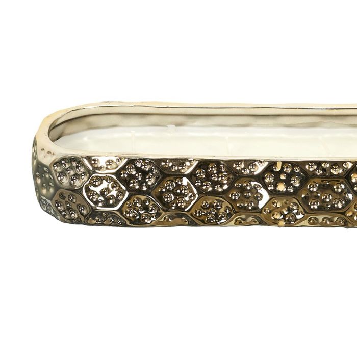 Home Deco Factory Vela Perfumada Bougie 6 Mechas Aroma Cachemira Acabado Dorado 40x10cm 3