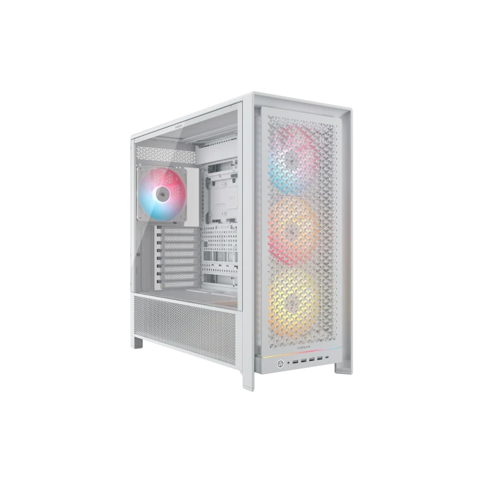 Corsair 5000D RS ARGB CC-9011310-WW Midi Tower PC Blanco con Ventana Lateral, Vidrio Templado y Ventiladores de 140mm