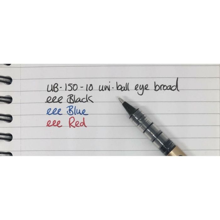 Bolígrafo de tinta líquida Uni-Ball Rollerball Eye Broad UB-150 Azul 12 Unidades 2