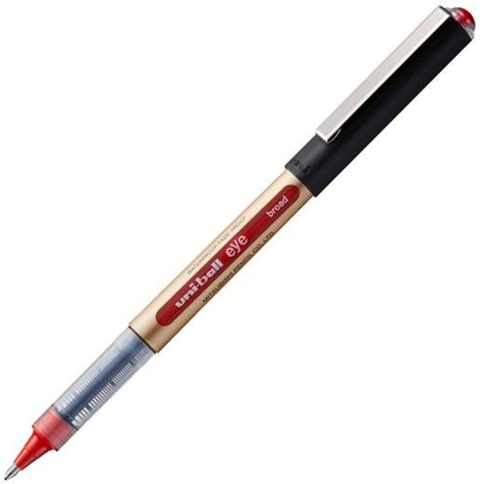 Bolígrafo de tinta líquida Uni-Ball Rollerball Eye Broad UB-150 Rojo 12 Unidades 1