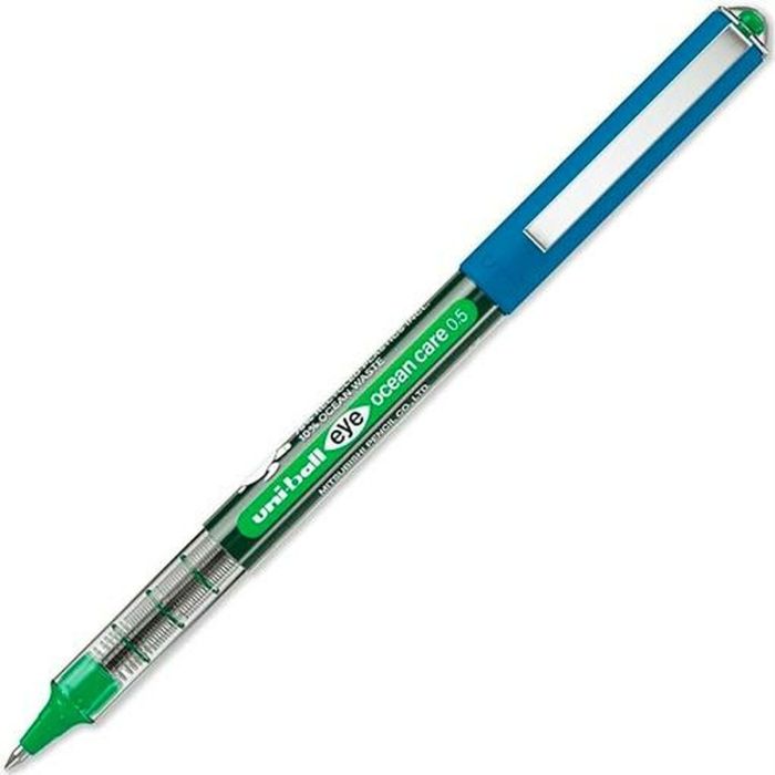 Boligrafo de tinta líquida Uni-Ball ROLLERBALL EYE OCEAN CARE 0,5 mm Verde (12 Unidades) 1