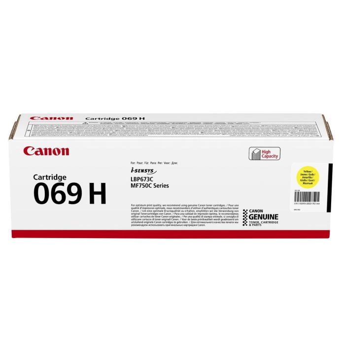 Canon Toner Amarillo I-Sensys Lbp673Cdw, 673Dw - Mf752Cdw, 754Cdw - 069H