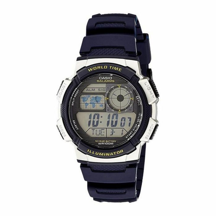 Reloj Hombre Casio WORLD TIME ILLUMINATOR - 5 ALARMS, 10 YEAR BATTERY Negro Gris (Ø 40 mm) (Ø 43 mm) 4