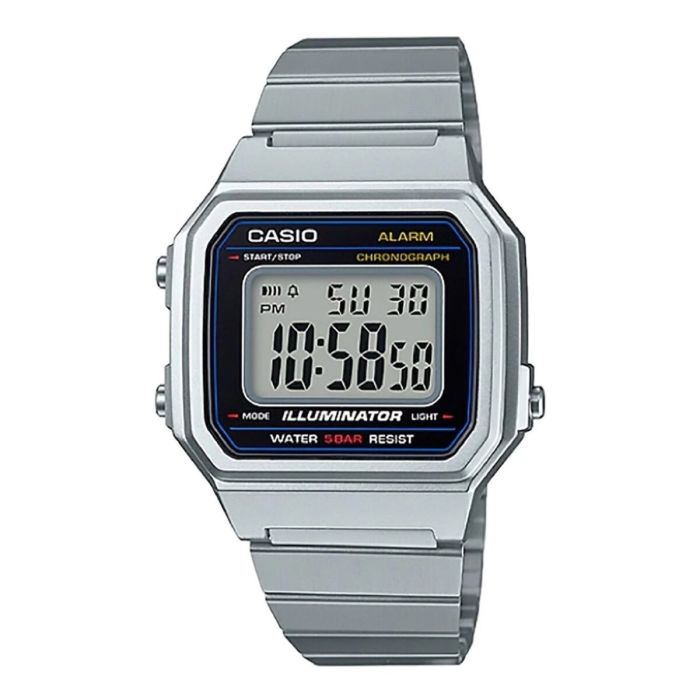 Reloj Unisex Casio B650WD-1AEF Negro Plateado (Ø 41 mm)