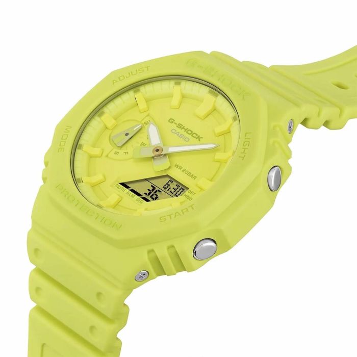 Reloj Unisex Casio G-Shock GA-2100-9A9ER Amarillo (Ø 44,5 mm) 5