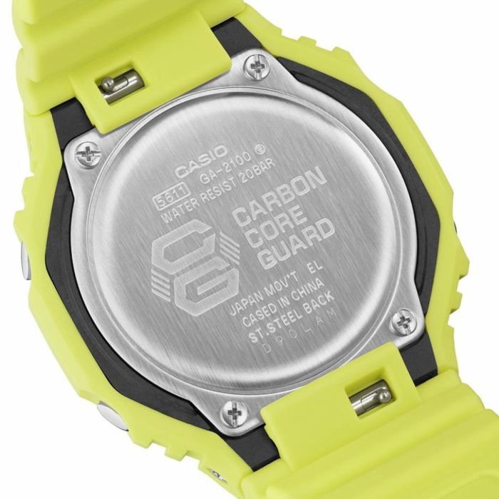 Reloj Unisex Casio G-Shock GA-2100-9A9ER Amarillo (Ø 44,5 mm) 3