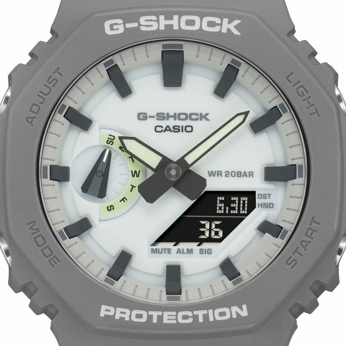 Reloj Hombre Casio G-Shock GA-2100HD-8AER Blanco (Ø 44,5 mm) 4