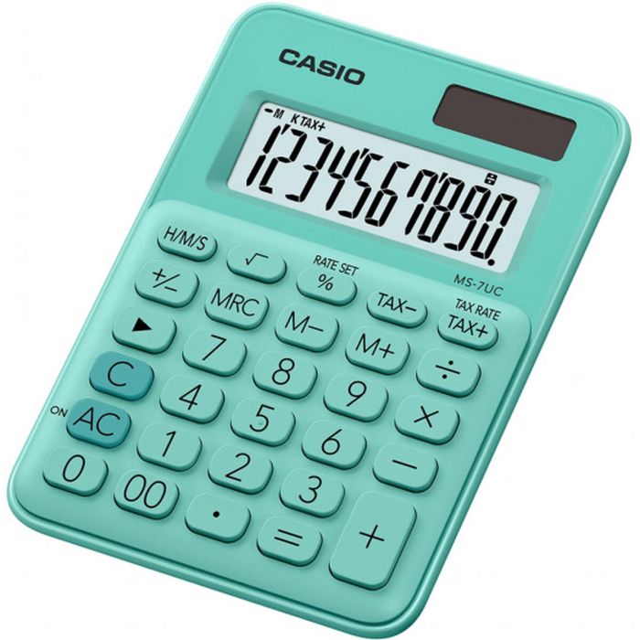 Casio Calculadora De Oficina Sobremesa Verde 10 Dígitos