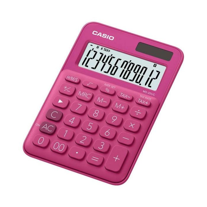 Casio Calculadora De Oficina Sobremesa Fucsia 12 Dígitos Ms-20Uc