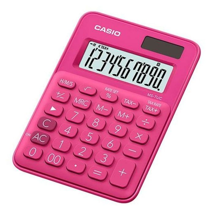 Casio Calculadora de oficina sobremesa rojo 10 dígitos
