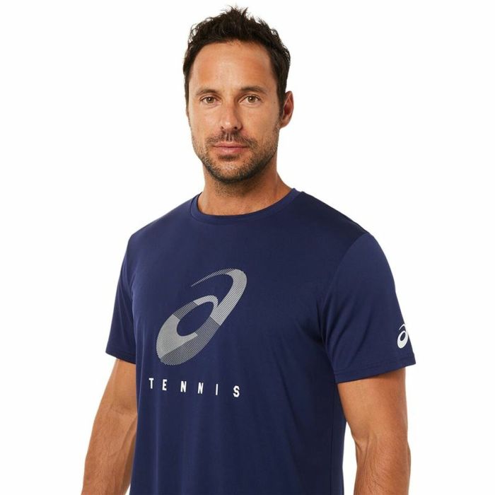 Camiseta de Manga Corta Hombre Asics Court Azul 3