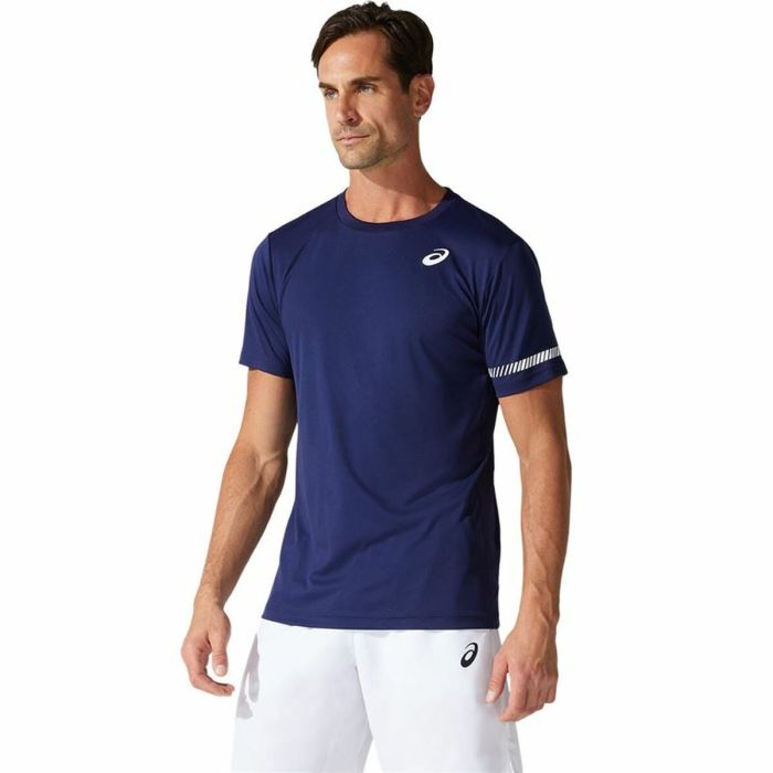 Camiseta de Manga Corta Hombre Asics Court SS Azul 0 Camiseta de Manga Corta Hombre Asics Court SS Azul 0