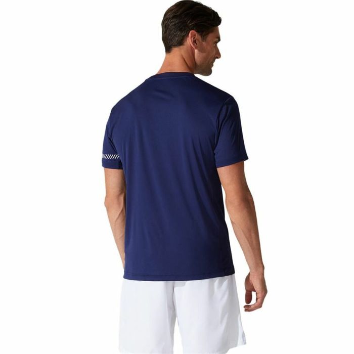 Camiseta de Manga Corta Hombre Asics Court SS Azul 4 Camiseta de Manga Corta Hombre Asics Court SS Azul 4