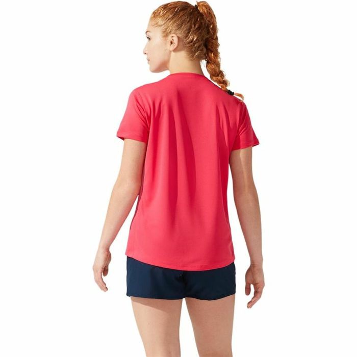 Camiseta de Manga Corta Mujer Asics Core Rojo Carmesí 4