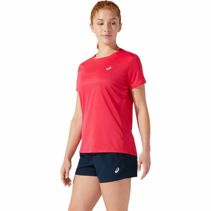 Camiseta de Manga Corta Mujer Asics Core Rojo Carmesí 3