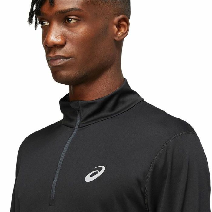 Camiseta de Manga Larga Hombre Asics Core 1/2 Negro Con cremallera 2