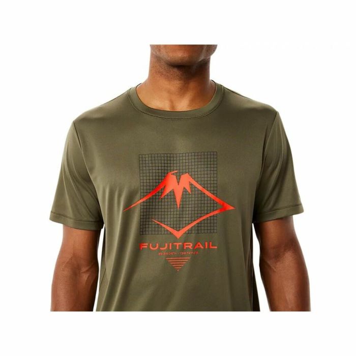 Camiseta de Manga Corta Hombre Asics FUJITRAIL Verde Camiseta de Manga Corta Hombre Asics FUJITRAIL Verde