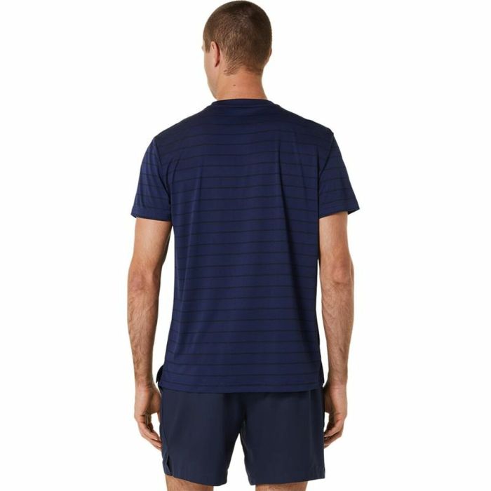 Camiseta de Manga Corta Hombre Asics Court Azul marino Tenis 4