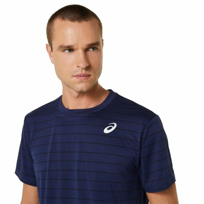 Camiseta de Manga Corta Hombre Asics Court Azul marino Tenis 1