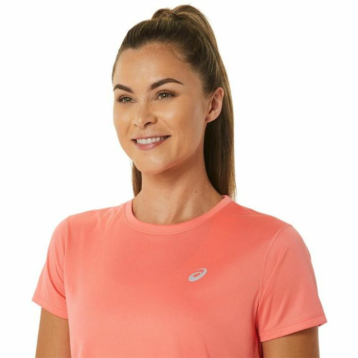 Camiseta de Manga Corta Mujer Asics Core  Running Naranja Coral Mujer 2