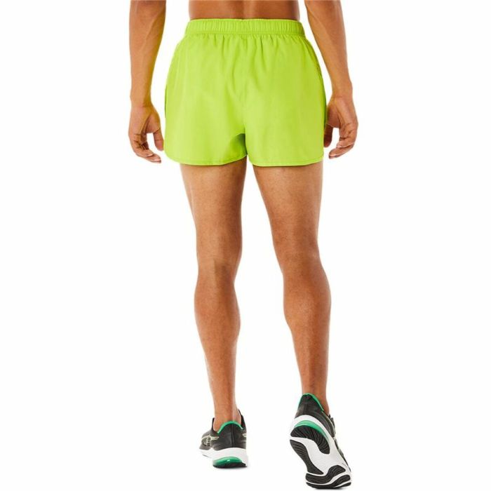 Pantalones Cortos Deportivos para Hombre Asics Core Split Verde limón 4