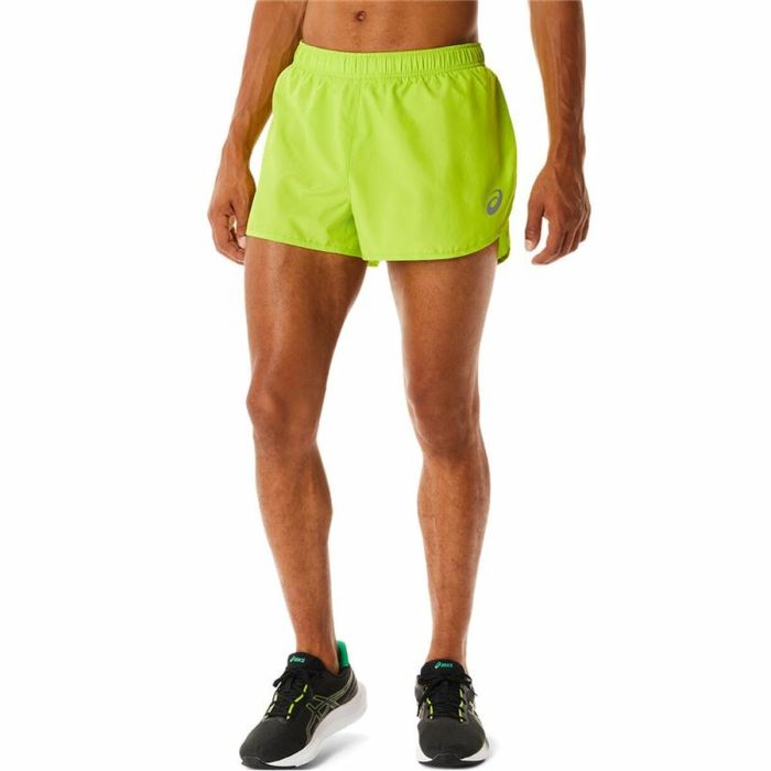 Pantalones Cortos Deportivos para Hombre Asics Core Split Verde limón 5