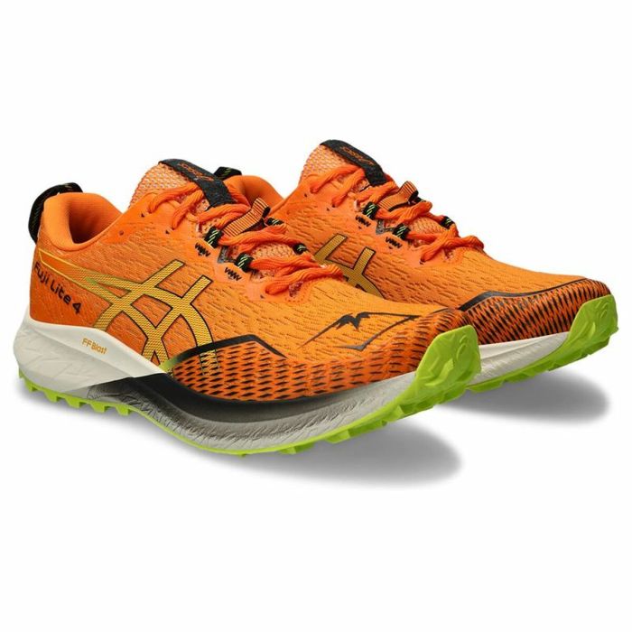 Zapatillas de Running para Adultos Asics Fuji Lite 4 Montaña Hombre Naranja 3