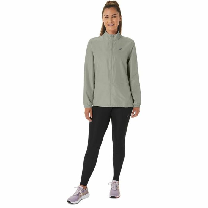 Chaqueta Deportiva para Mujer Asics Core Gris Blanco 1