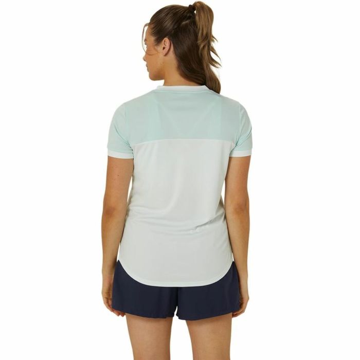 Camiseta Deportiva de Manga Corta Asics Court Blanco Mujer Tenis 4