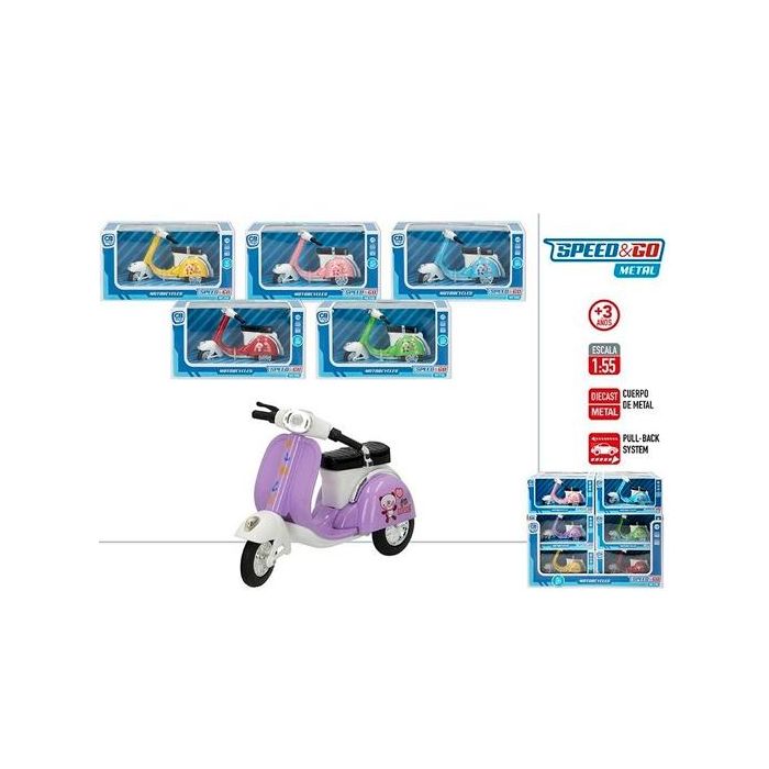 Colorbaby moto de metal speed&go escala 1:55 6 modelos surtidos