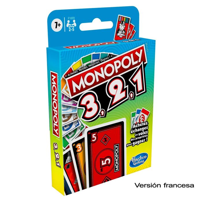 Juego Cartas Monopoly 3,2,1 En Frances F1699 Hasbro Gaming